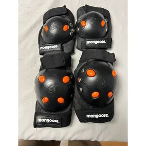 Mongoose Knee and Elbow Pad Sets Black Orange Pink Protective Gear 2‎ Pairs